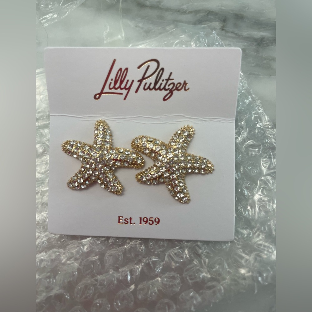 Lilly Pulitzer Gold Starfish Jewelry - Picture 2 of 8